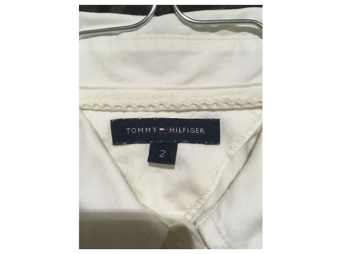 Camisa Tommy Hilfiger de algodón blanca Blanco Crudo Blanco roto - vista 3