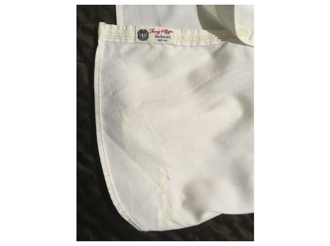 Camisa Tommy Hilfiger de algodón blanca Blanco Crudo Blanco roto - vista 5
