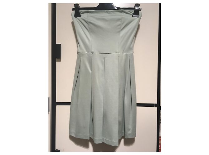 Mini vestido Pinko de viscose turquesa com corpete de espartilho Verde claro - vista 2