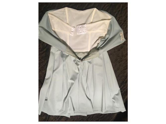 Mini vestido Pinko de viscose turquesa com corpete de espartilho Verde claro - vista 4