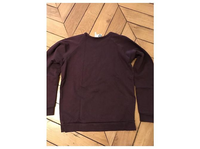 Lanvin Sweet Strickpullover aus Baumwolle dunkelrot lila Bordeaux Pflaume Fuschia - Ansicht 2