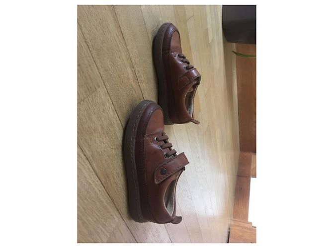 Bottines au scratch JACADI 26 Marron Marron clair Marron foncé - vue 3