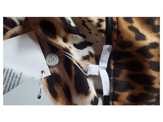 Ferré Milano Gonna in seta Stampa leopardo - vista 3