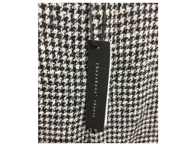 Autre Marque Pantalones de lana de espiga de pedry Negro Blanco - vista 4