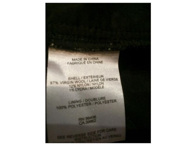 Autre Marque Pantalones de lana de espiga de pedry Negro Blanco - vista 6