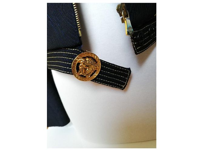 Versace Jacke Dunkelblau Acryl - Ansicht 5