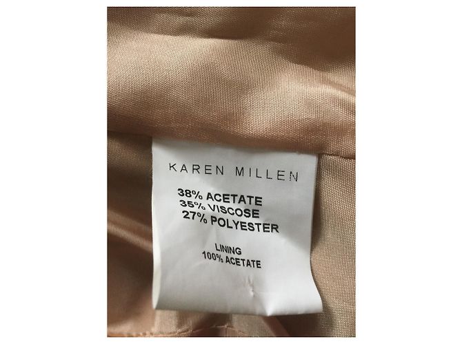Karen Millen Hellgoldener Longline Blazer Metallisch Hellblau - Ansicht 9