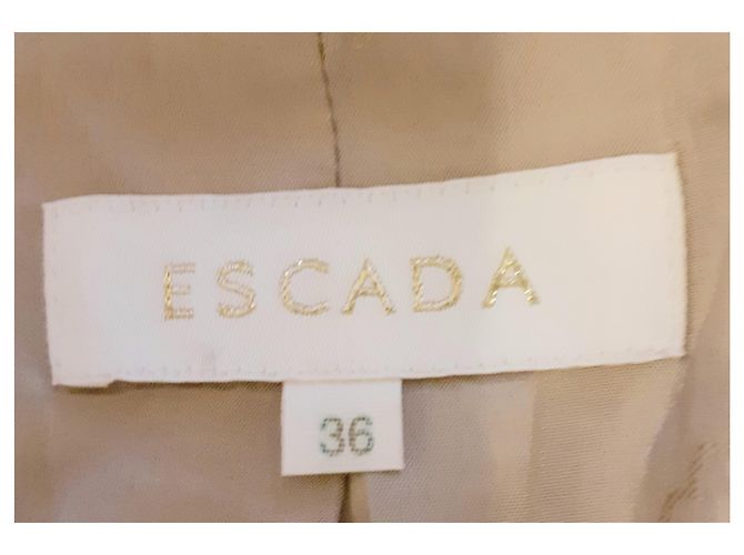 Escada Blazer aus Seide und Baumwolle Eggshell Aus weiß - Ansicht 3