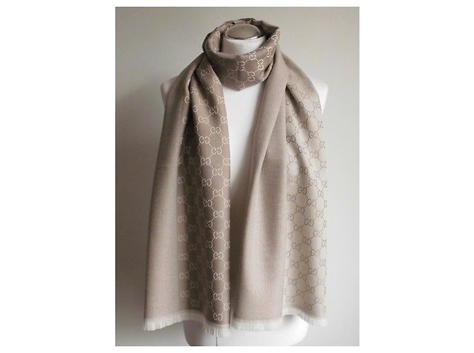 écharpe gucci beige neuf - vue 4