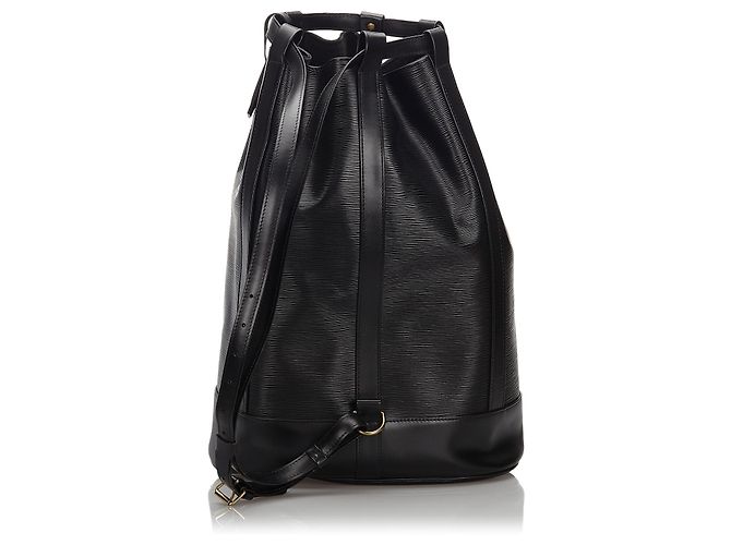 Louis Vuitton Black Epi Randonnee GM Schwarz - Ansicht 3
