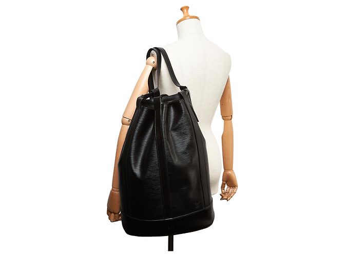 Louis Vuitton Black Epi Randonnee GM Schwarz - Ansicht 9