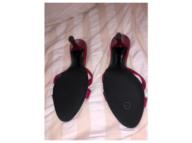 Mule Louis Vuitton Satin Rosso Scuro 36.5 Bordò - vista 2