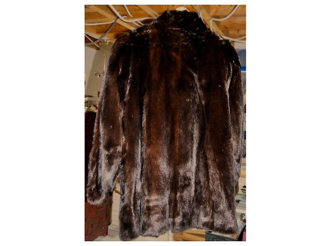 Autre Marque Chaqueta de visón marrón Marrón oscuro - vista 2