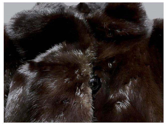 Autre Marque Chaqueta de visón marrón Marrón oscuro - vista 3