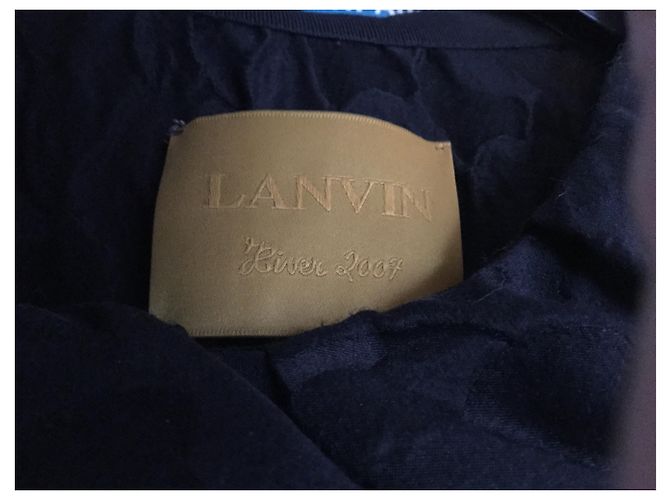 Abrigo LANVIN en lana y seda Negro - vista 4