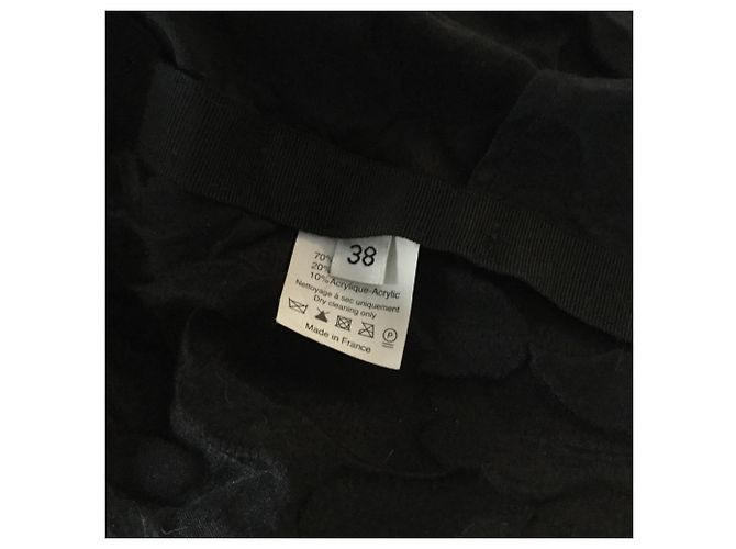 Abrigo LANVIN en lana y seda Negro - vista 7