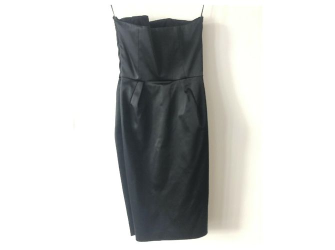 Philosophy Di Alberta Ferretti Trägerloses Satinkleid Schwarz - Ansicht 2