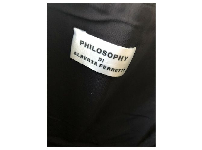 Philosophy Di Alberta Ferretti Trägerloses Satinkleid Schwarz - Ansicht 3