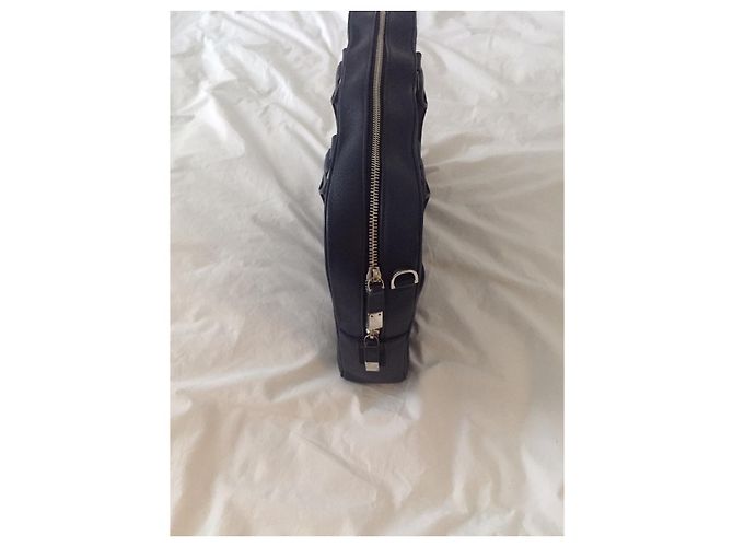 Dior Porte-documents en cuir bleu - vue 3