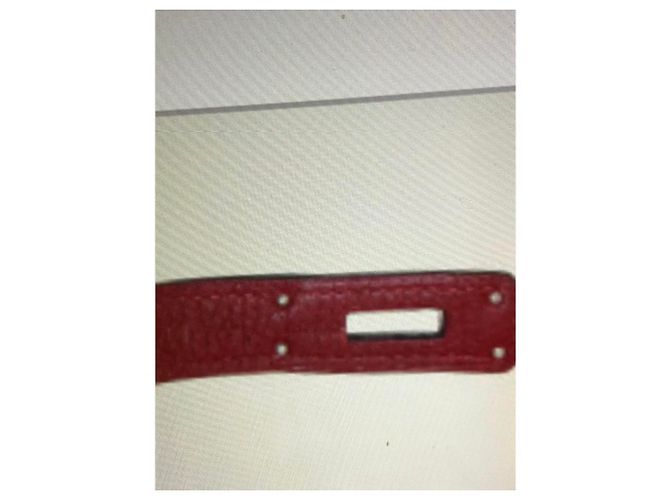 Hermès Bolsa Birkin 35 Acabamento em prata cor BORDEAU excelente estado Bordeaux - vista 5