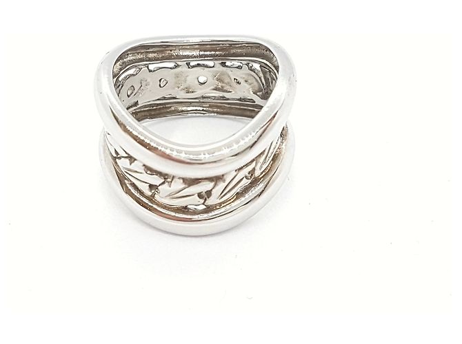 Autre Marque VAN DER BAUWEDE Ring aus Weißgold Größe 54 Silber - Ansicht 6