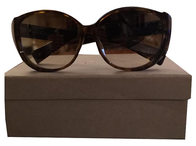 Gafas de sol Christian Dior marrones de cristal Castaño - vista 2