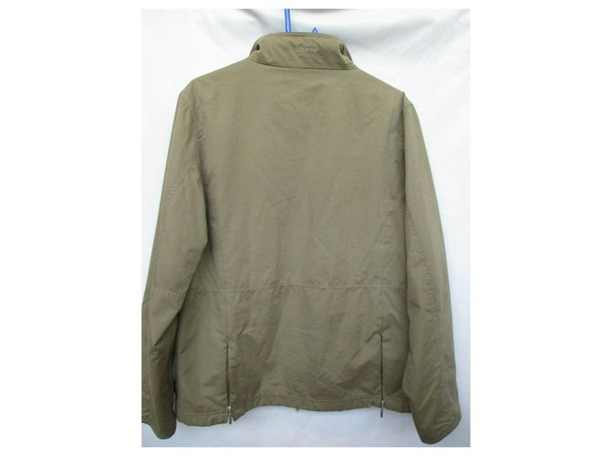 Barbour Giacca in microfibra foderata scozzese Cachi - vista 2