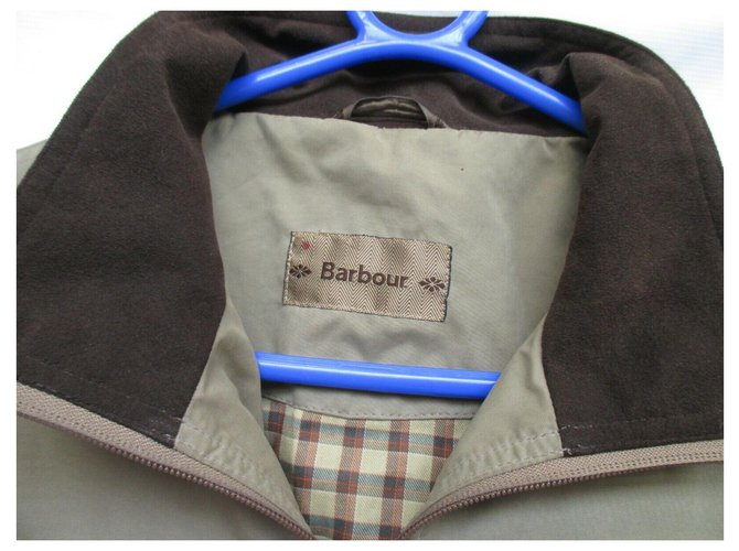 Barbour Giacca in microfibra foderata scozzese Cachi - vista 3
