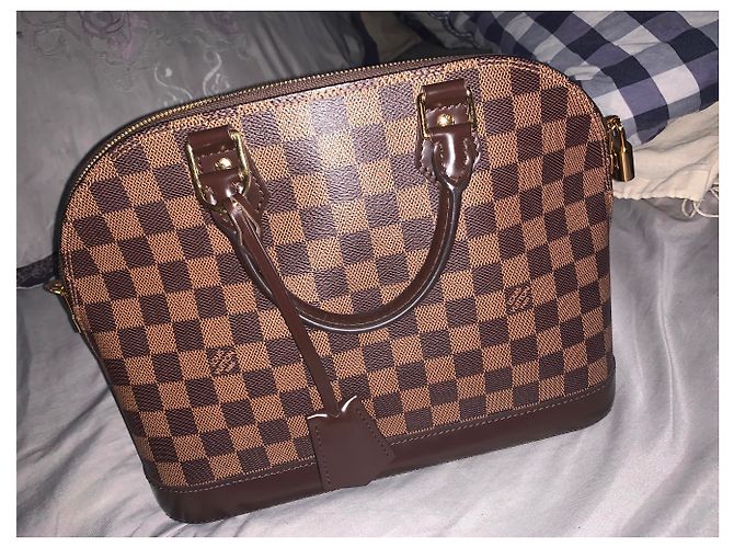 Alma Borsa Louis Vuitton Marrone in tela - vista 2