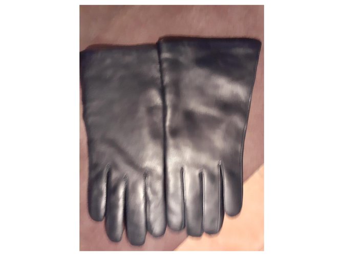 Maison Fabre Handschuhe Marineblau - Ansicht 8