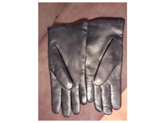 Maison Fabre Handschuhe Marineblau - Ansicht 9
