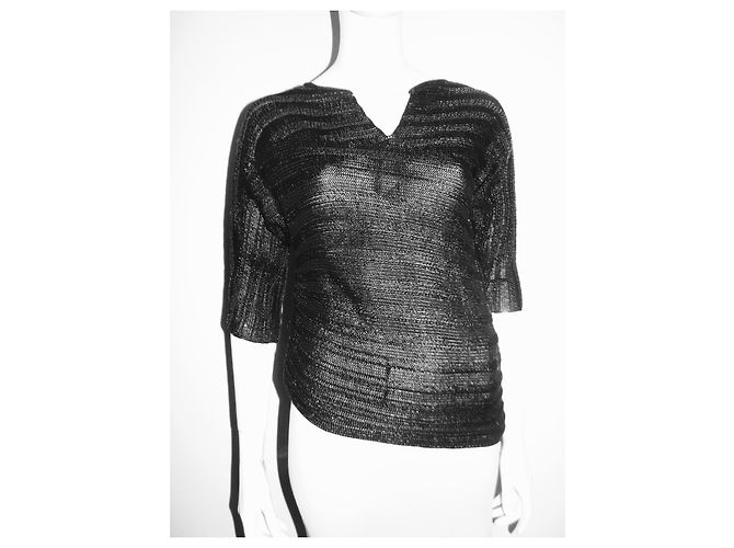 Iceberg asymmetrisches Stricktop schwarz - Ansicht 2