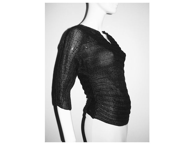 Iceberg asymmetrisches Stricktop schwarz - Ansicht 4