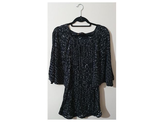 Blusa Bcbg Max Azria in seta e cotone nera Nero - vista 2