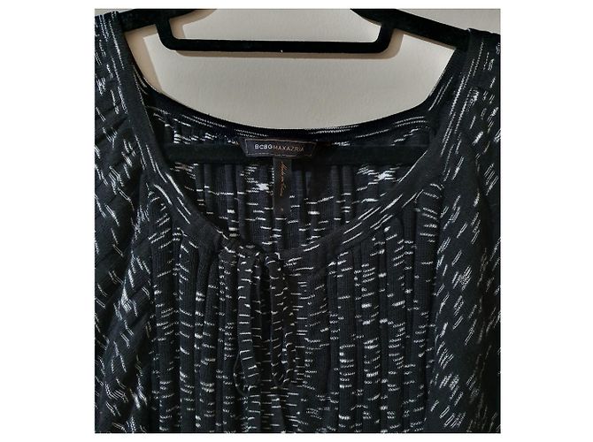 Blusa Bcbg Max Azria in seta e cotone nera Nero - vista 3