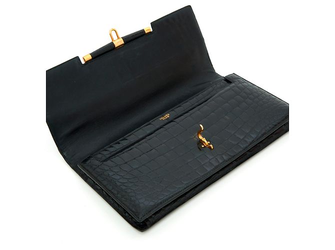 Hermès PALONNIER NERO CROCO - vista 5