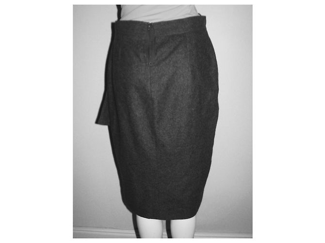 Falda Max Mara de lana y angora gris - vista 5