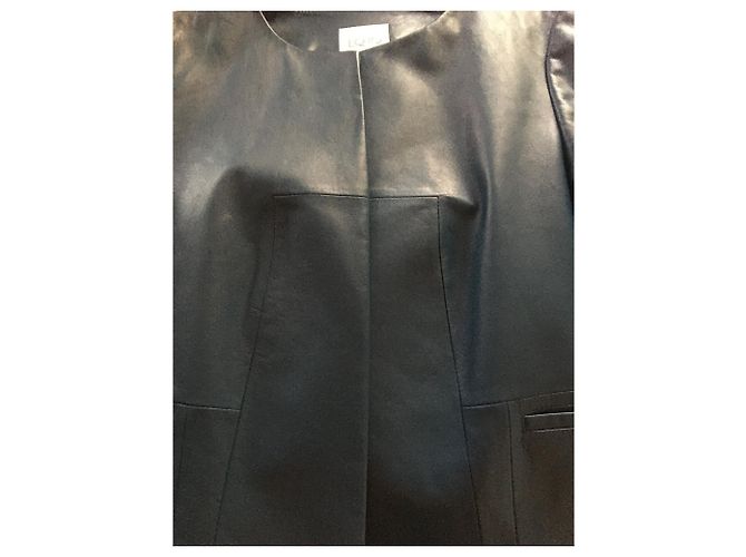 IQ + Berlin Kurze Jacke aus blauem Lammfell - Ansicht 3