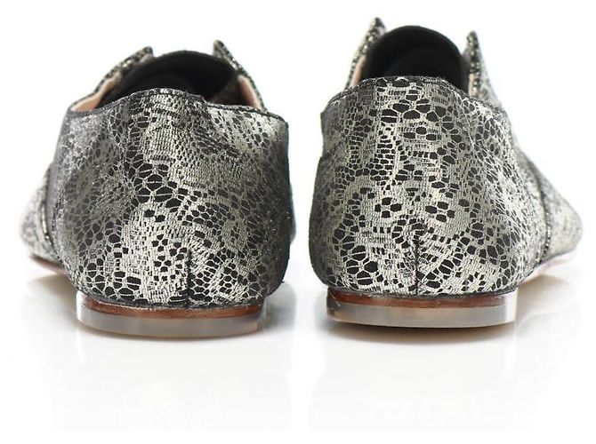 Scarpe Oxford Bloch in Pelle Nera e Oro Nero Multicolore D'oro - vista 2