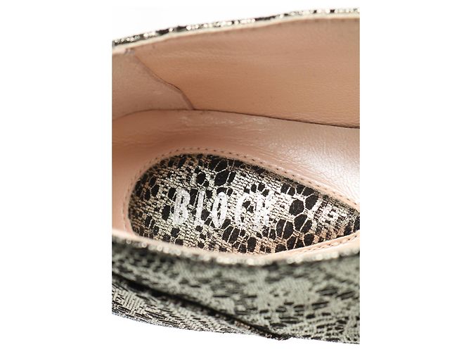 Scarpe Oxford Bloch in Pelle Nera e Oro Nero Multicolore D'oro - vista 3
