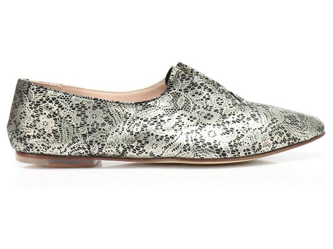 Scarpe Oxford Bloch in Pelle Nera e Oro Nero Multicolore D'oro - vista 4