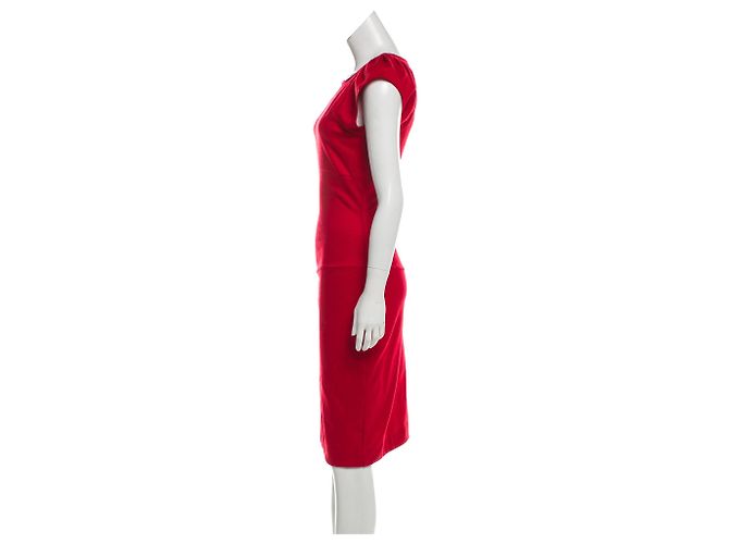 Diane Von Furstenberg Thane Wollkleid rot - Ansicht 2