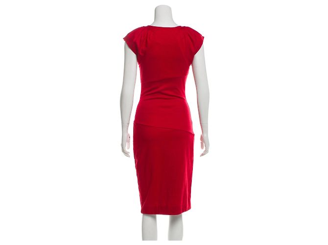 Diane Von Furstenberg Thane Wollkleid rot - Ansicht 3