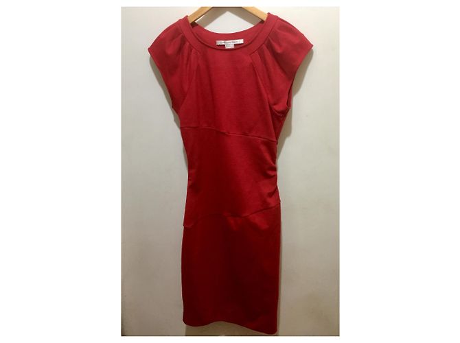Diane Von Furstenberg Thane Wollkleid rot - Ansicht 4