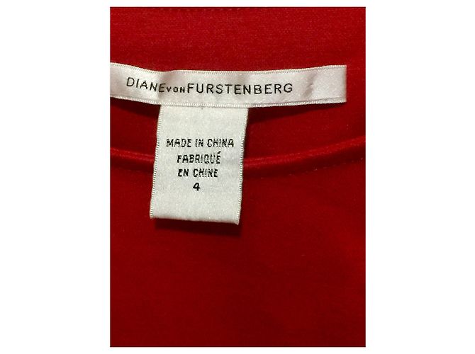 Diane Von Furstenberg Thane Wollkleid rot - Ansicht 5