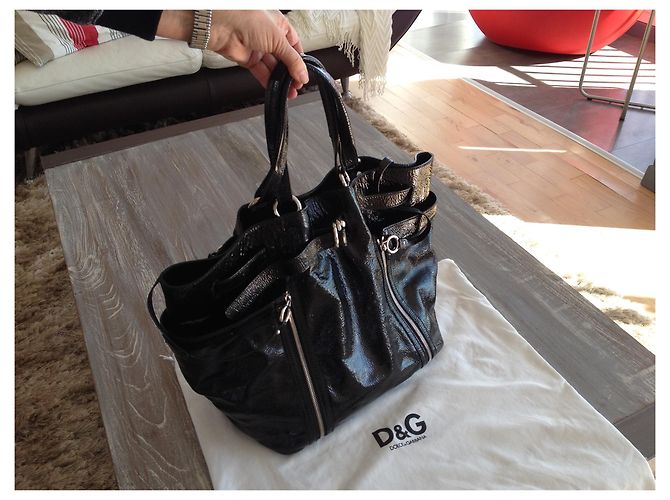 Borsa a mano Dolce & Gabbana in vernice - vista 5