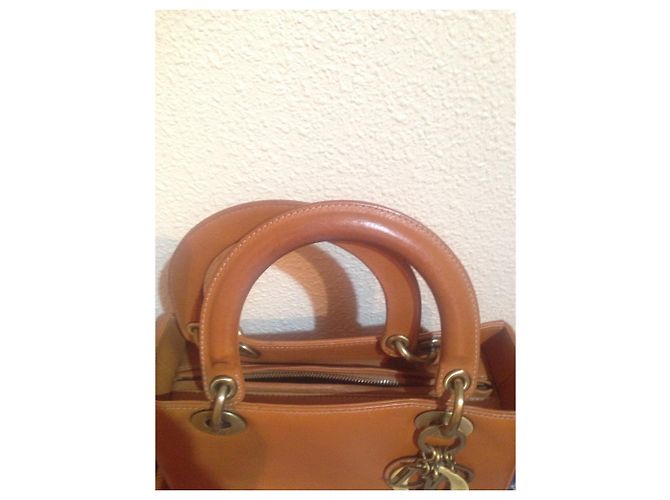 Bolsa de mão Christian Dior Lady Dior em couro marrom claro Castanho claro - vista 19