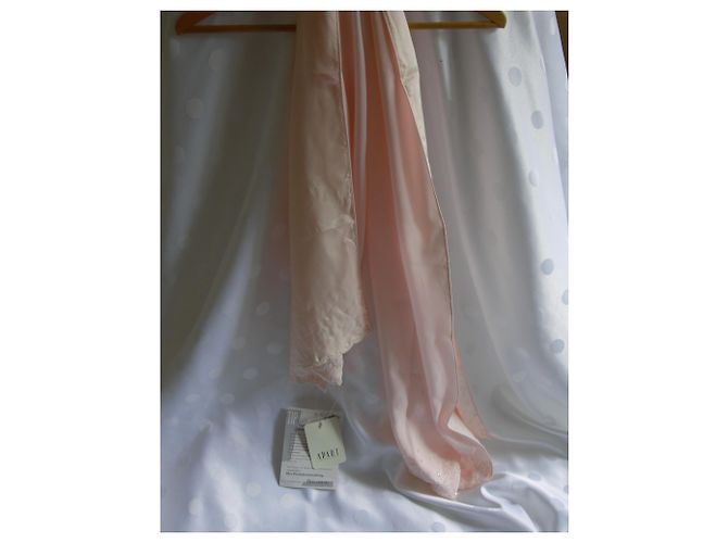 Autre Marque Stola rosa pallido con perle e paillettes - vista 5