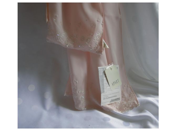 Autre Marque Stola rosa pallido con perle e paillettes - vista 6