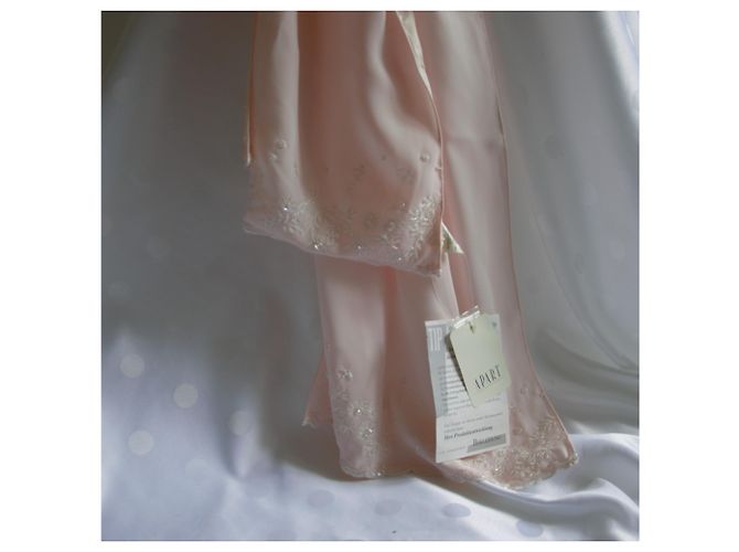 Autre Marque Stola rosa pallido con perle e paillettes - vista 7